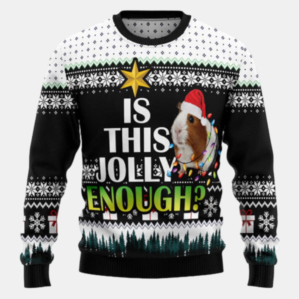Is It Jolly Enough Guinea Pig Ugly Sweater