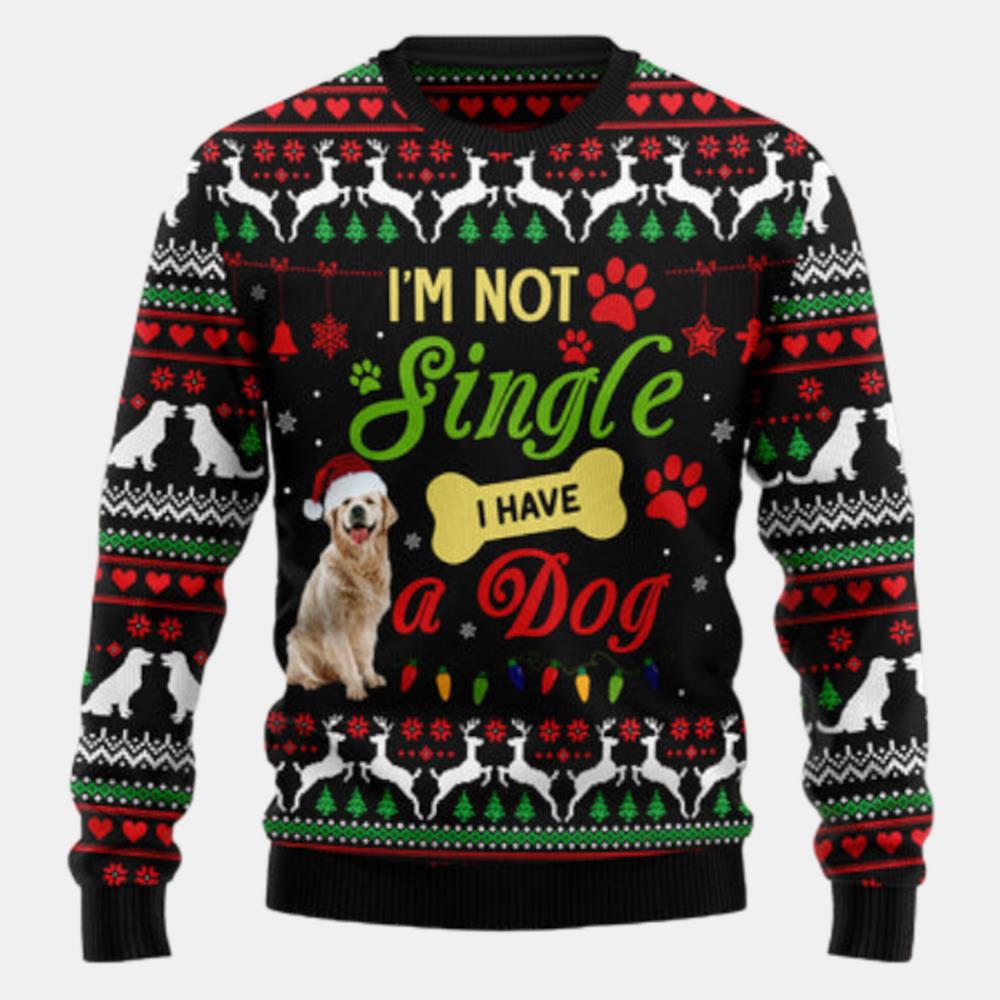 Im Not Single I Have A Golden Retriever Ugly Sweater