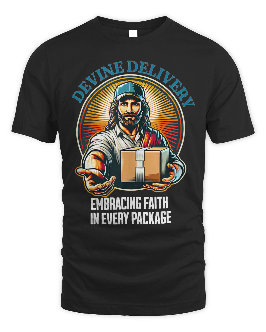 Jesus Divine Delivery Driver Inspirational Christian Man Shirt