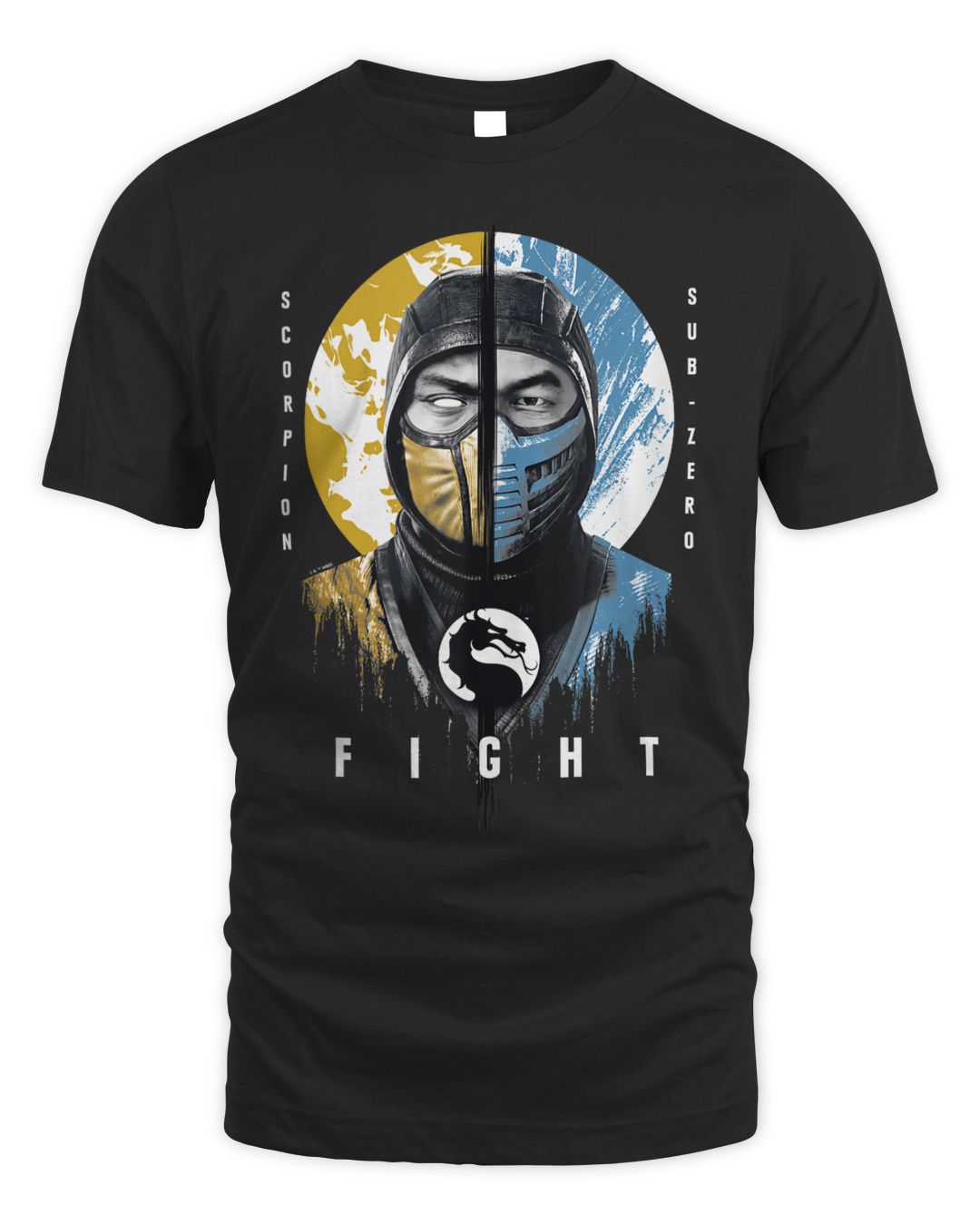 Mortal Kombat Klassic Scorpion Vs Sub Zero Fight Portrait Shirt