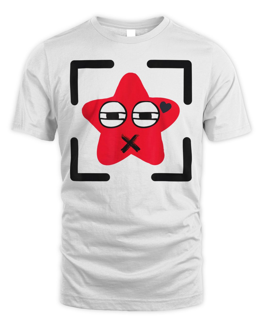 Iconic Star With Mute Sign In Cute Boring Face Muted Star Shirt