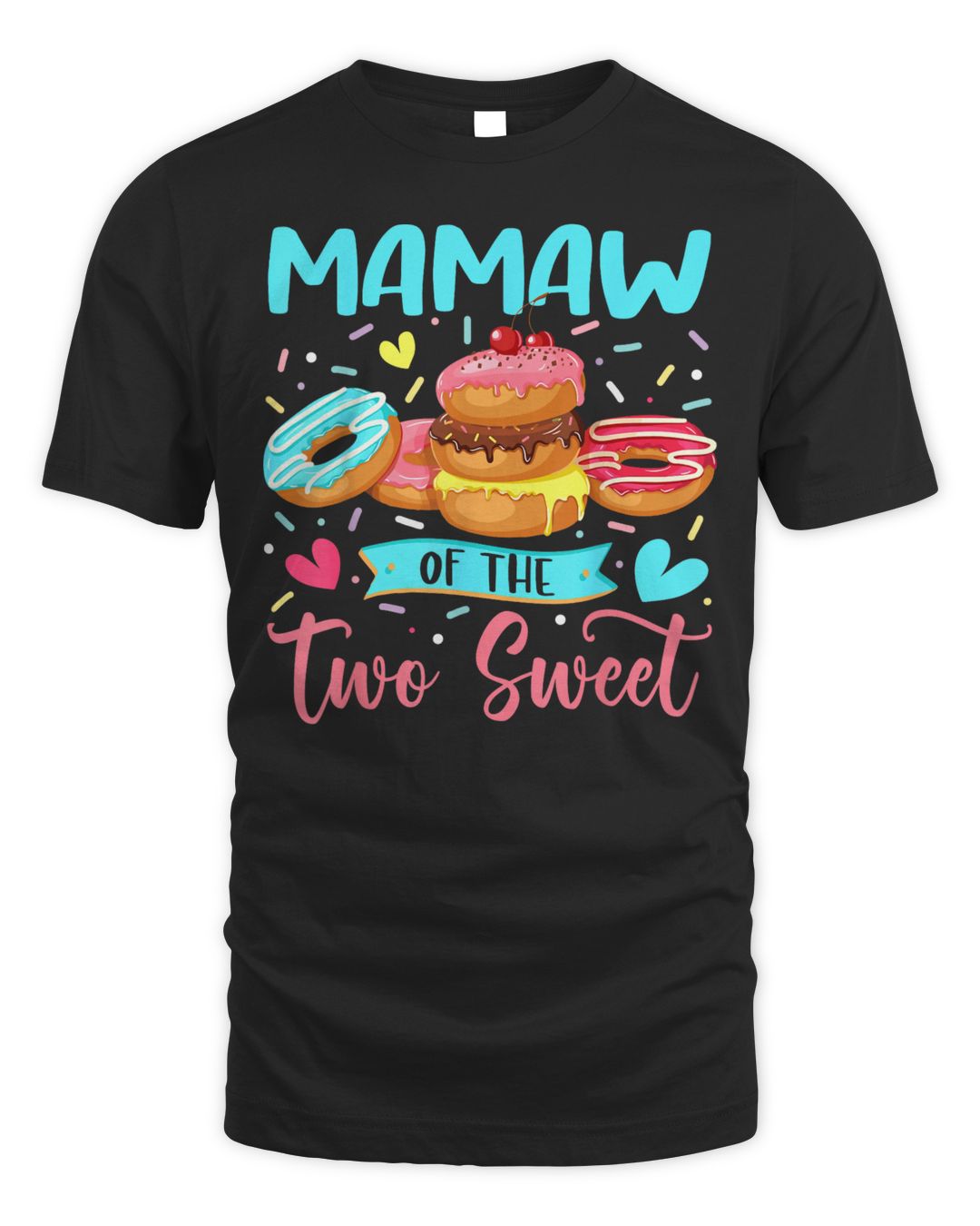 Mamaw Of The Two Sweet Father 2nd Birthday Girl Donut Shirt