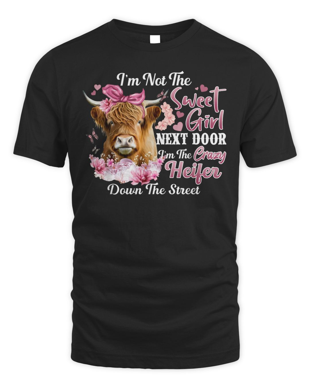 I'm Not The Sweet Girl Next Door I'm The Crazy Heifer Shirt