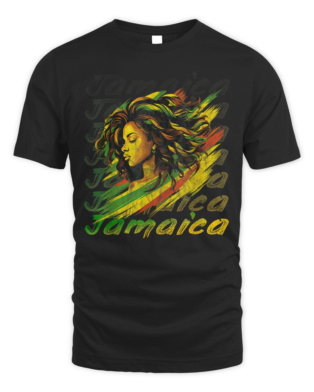 Jamaican Black Girls Shirt Jamaica Flag Hair Women Shirt