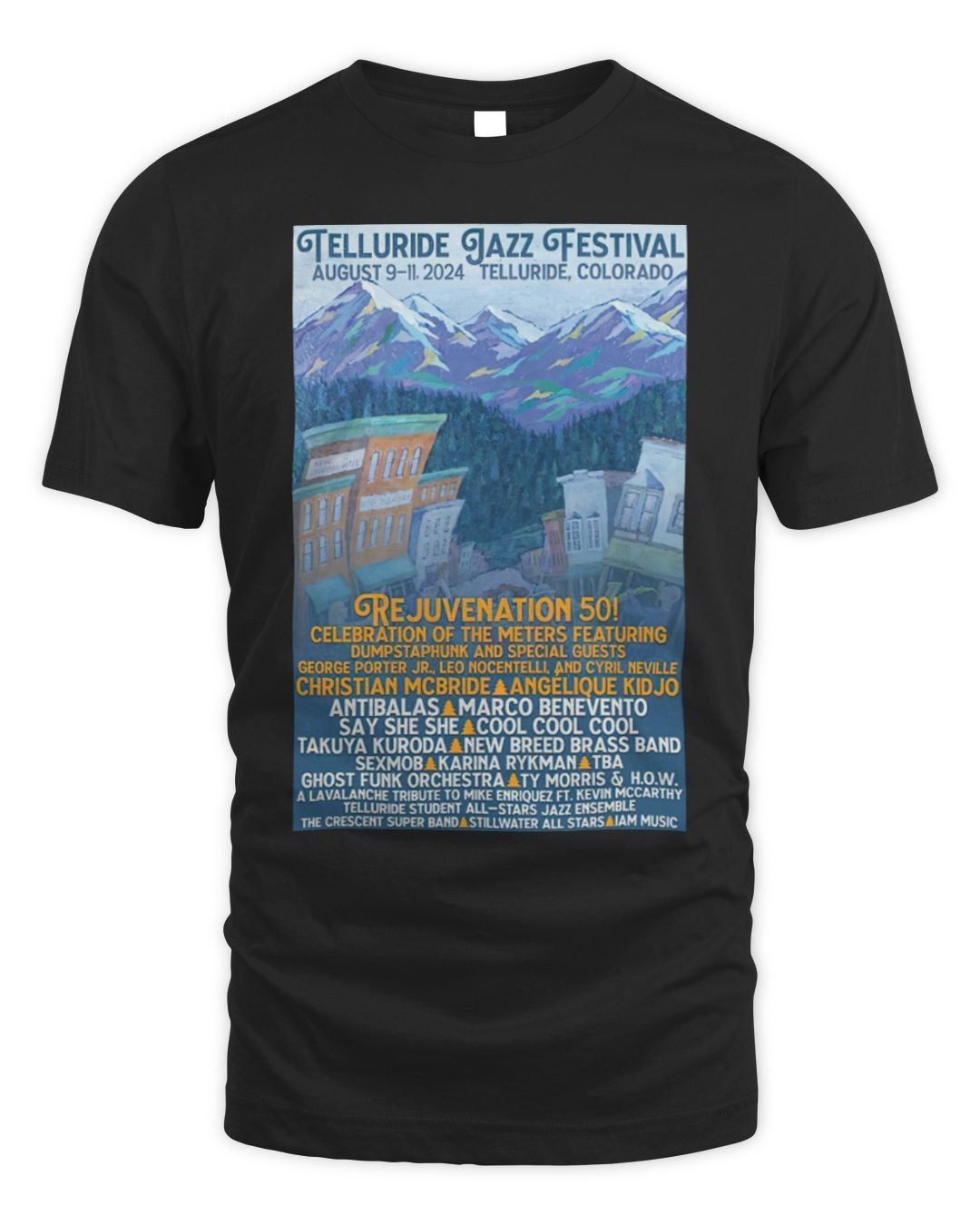 Jazz Fest Merchandise Telluride Jazz Festival Telluride, Co Event Poster August 9, 2024 Shirt