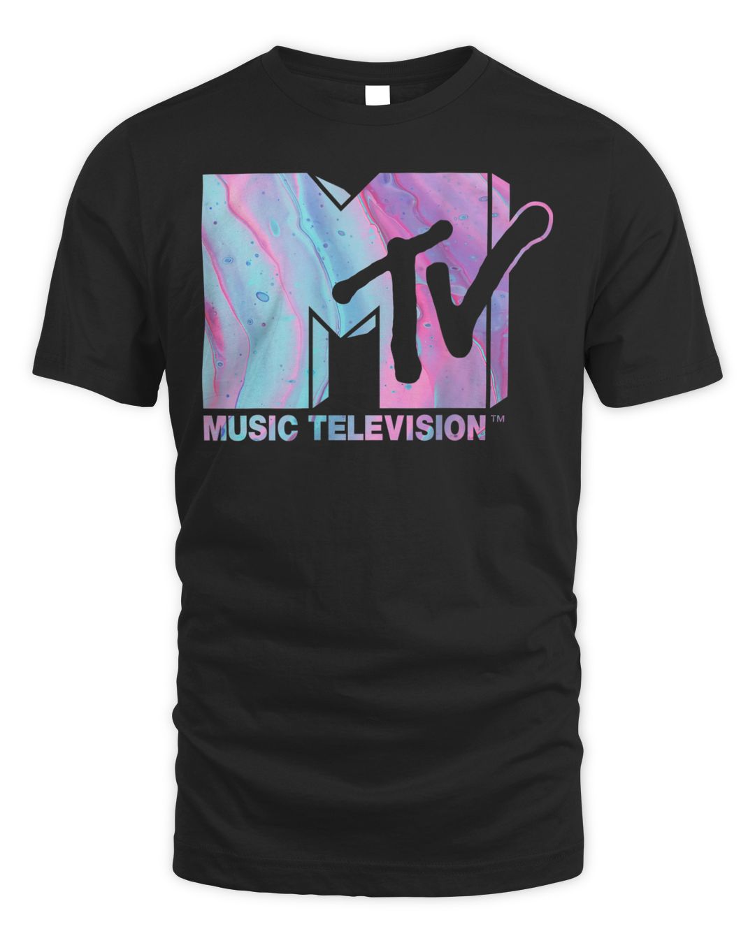 Mtv Logo Pink Blue Fluid Shirt