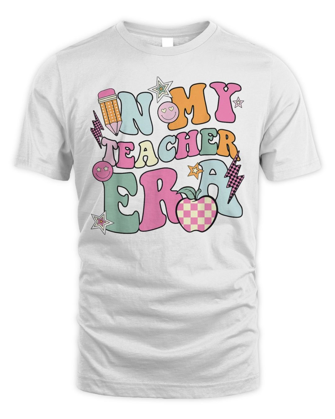 In My Teaching Era Best Teacher Appreciation Retro Groovy Shirt