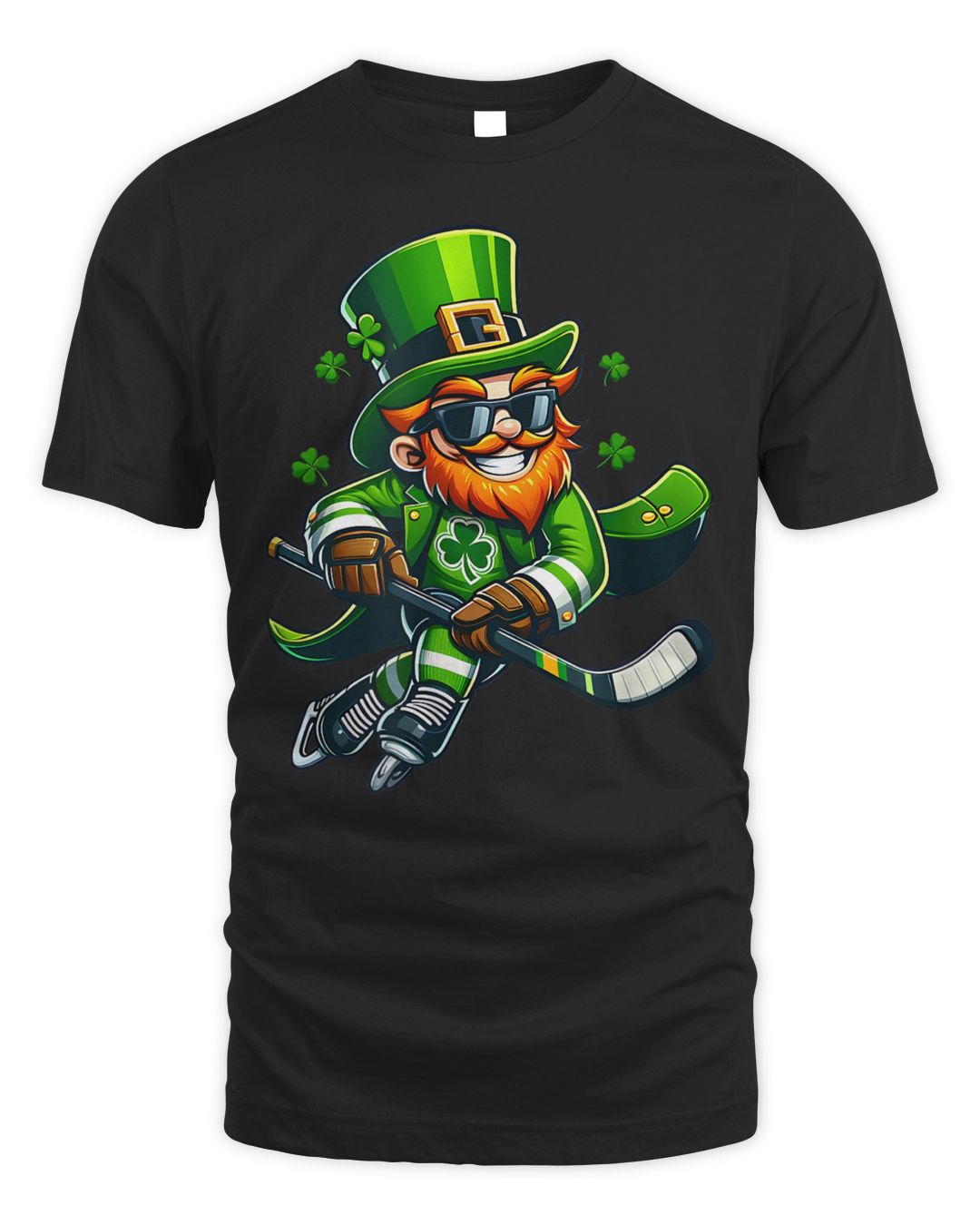 Leprechaun Playing Hockey St Patricks Day Sport Shirt