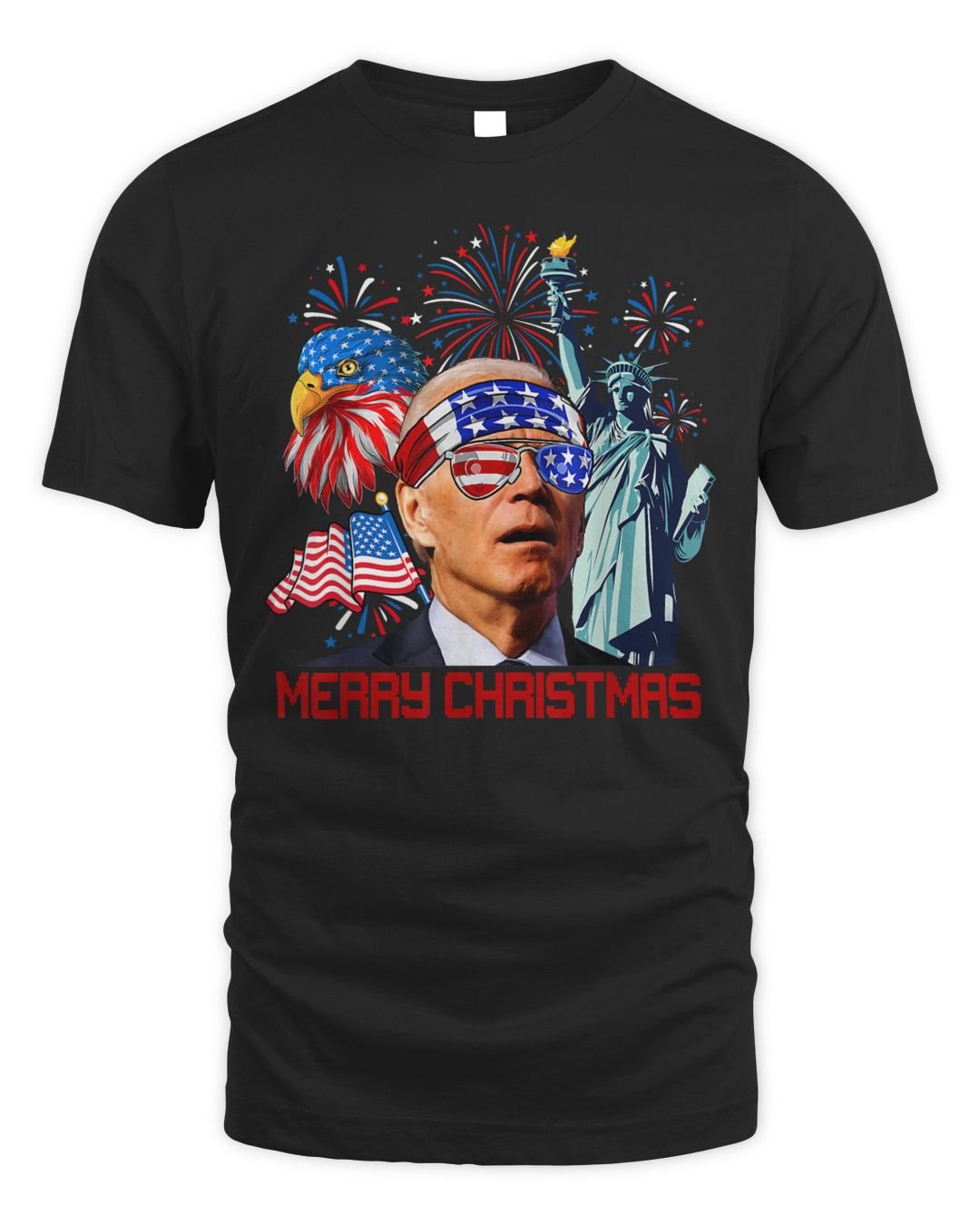 Joe Biden Confused Patriotic Merry Christmas For 4th Of July Shirt