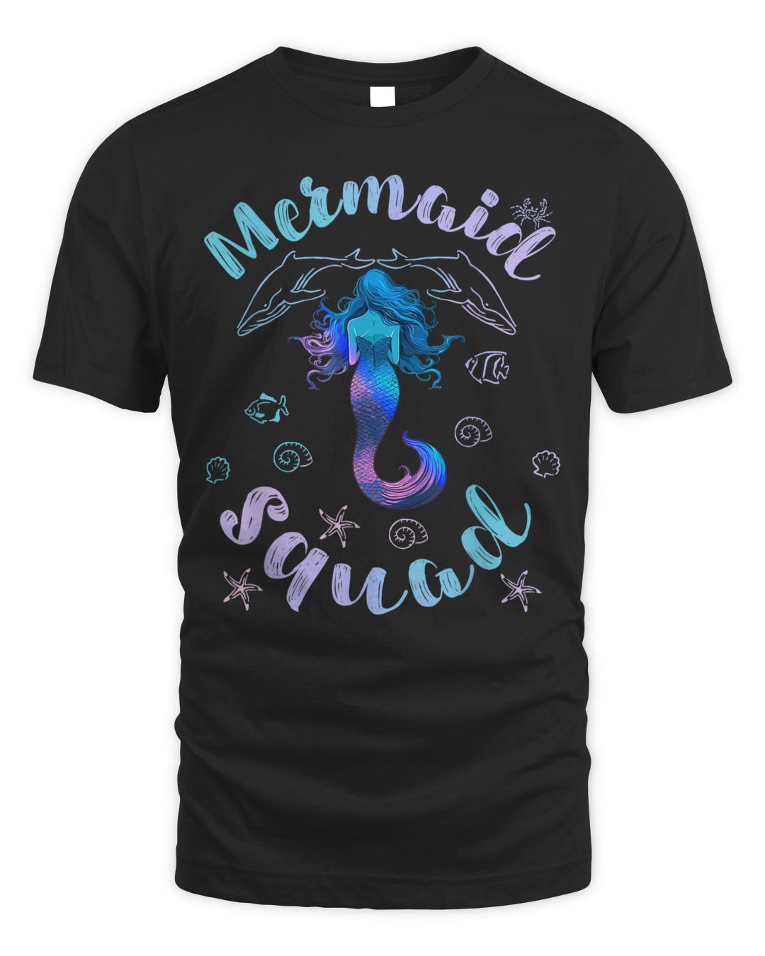 Mermaid Birthday Squad Party Matching Womens Girls Kids Shirt