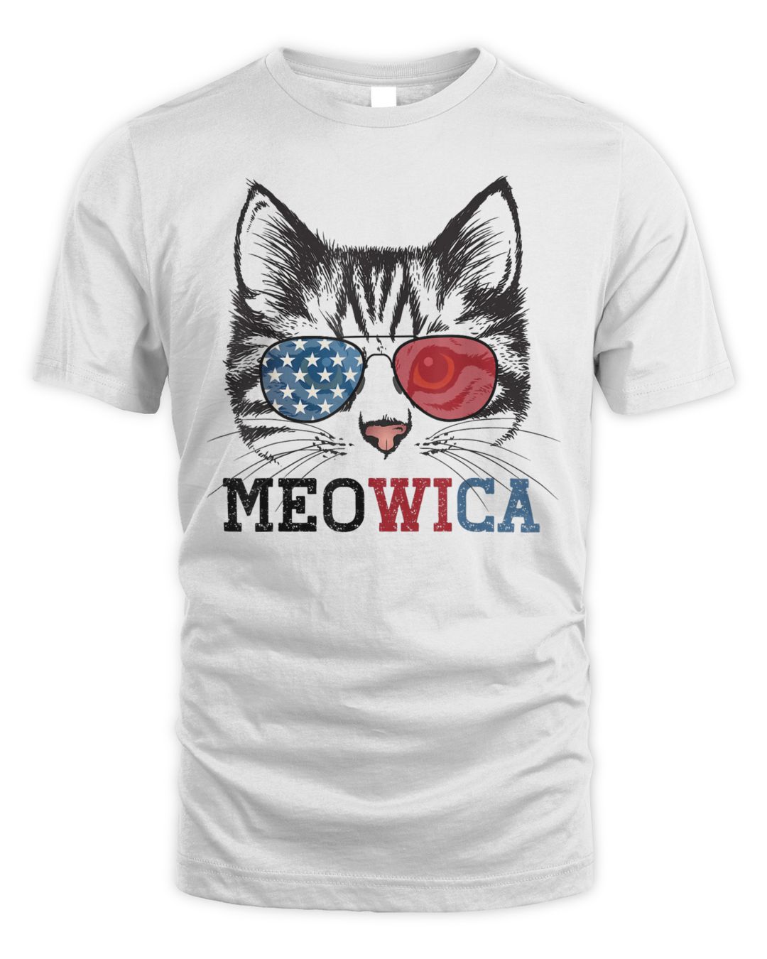 Meowica 4th Of July Cat American Flag America Usa Funny Shirt (1)