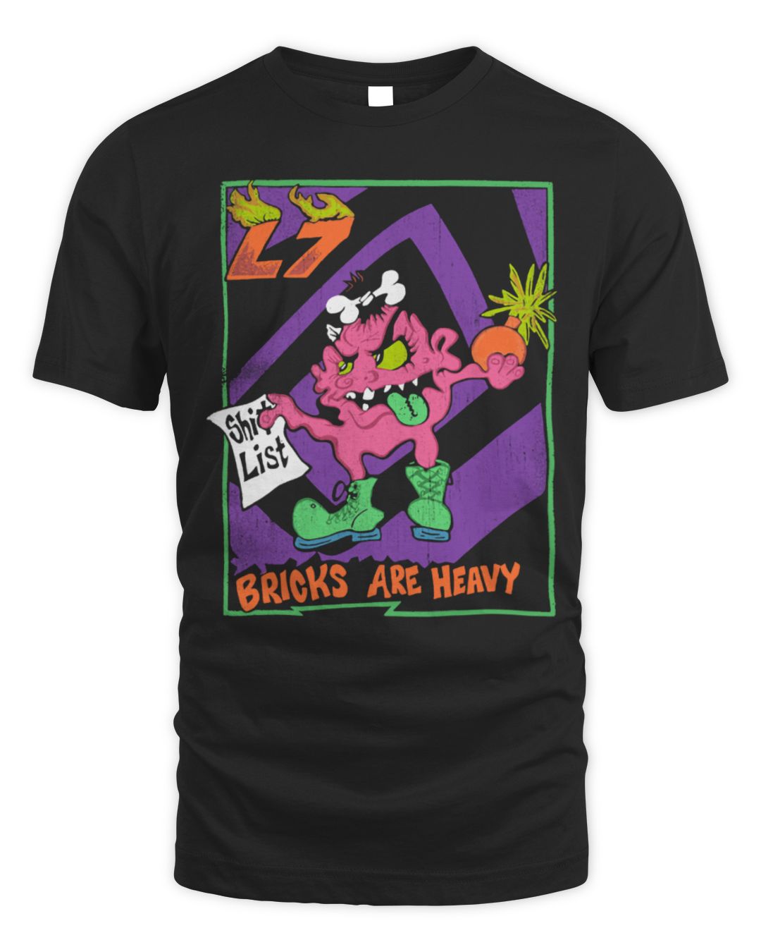 L7 Merch Bricks Are Heavy List Shirt