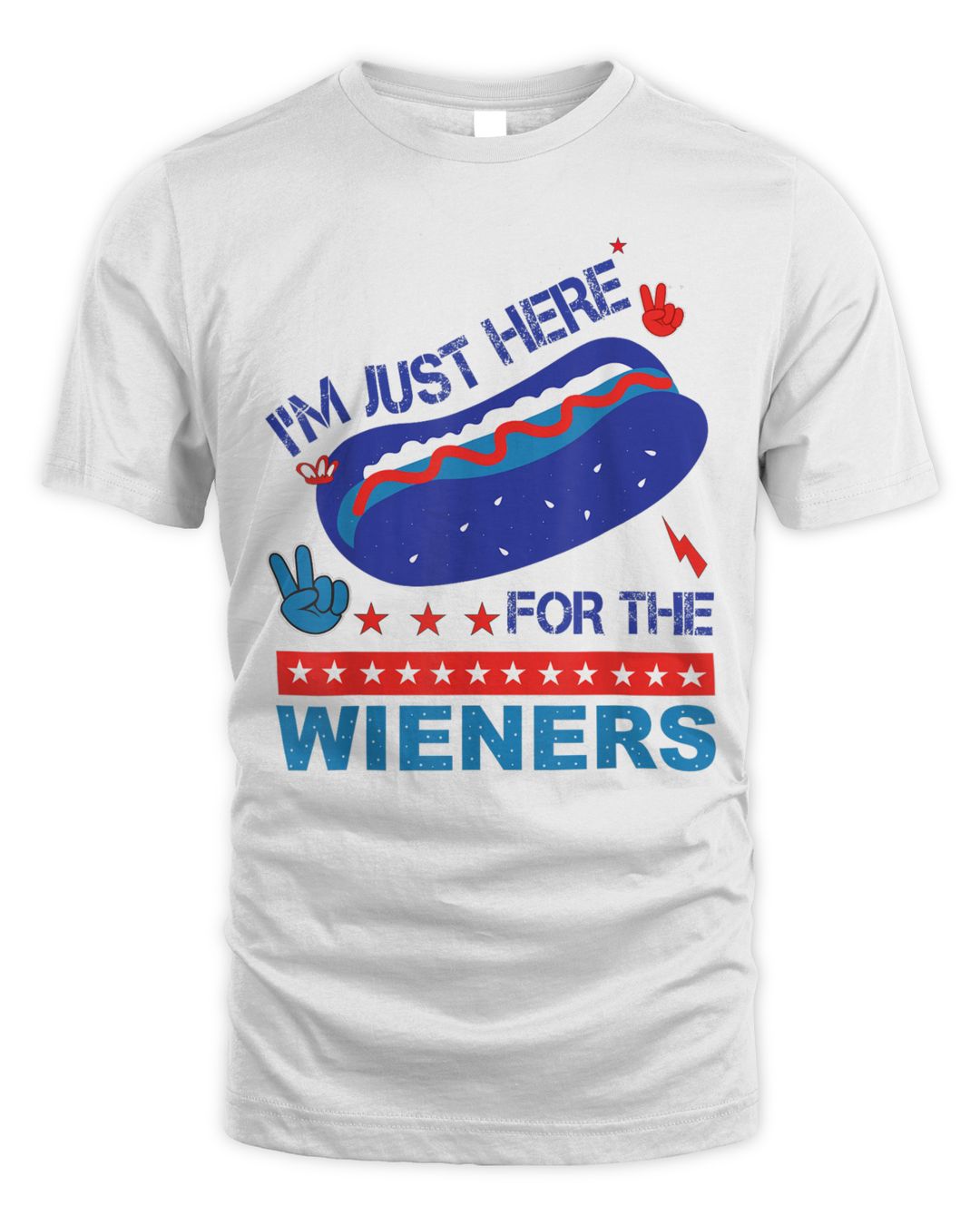 I'm Just Here For The Wieners Funny Fourth Of July Shirt (1)