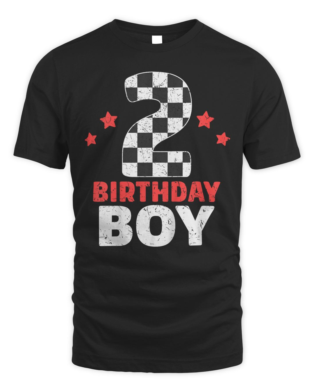 Kids Birthday Boy 2 Two Racing Flag 2nd Birthday Race Car Shirt