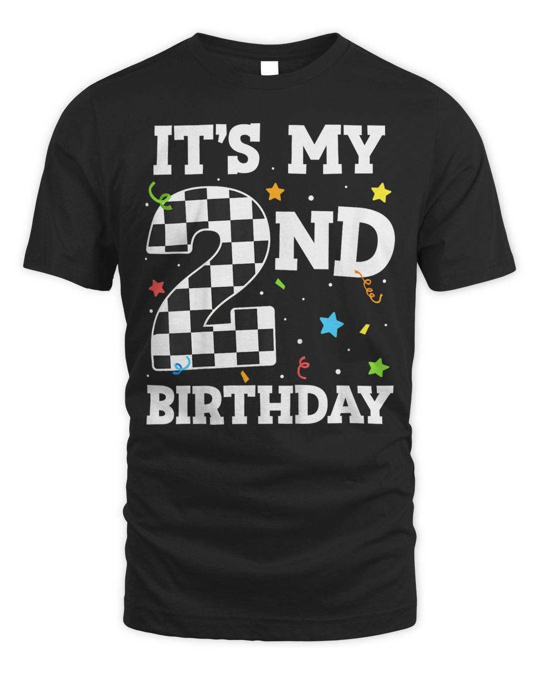 Kids It's My 2nd Birthday Boy 2 Two Racing Car Flag Race Car Shirt