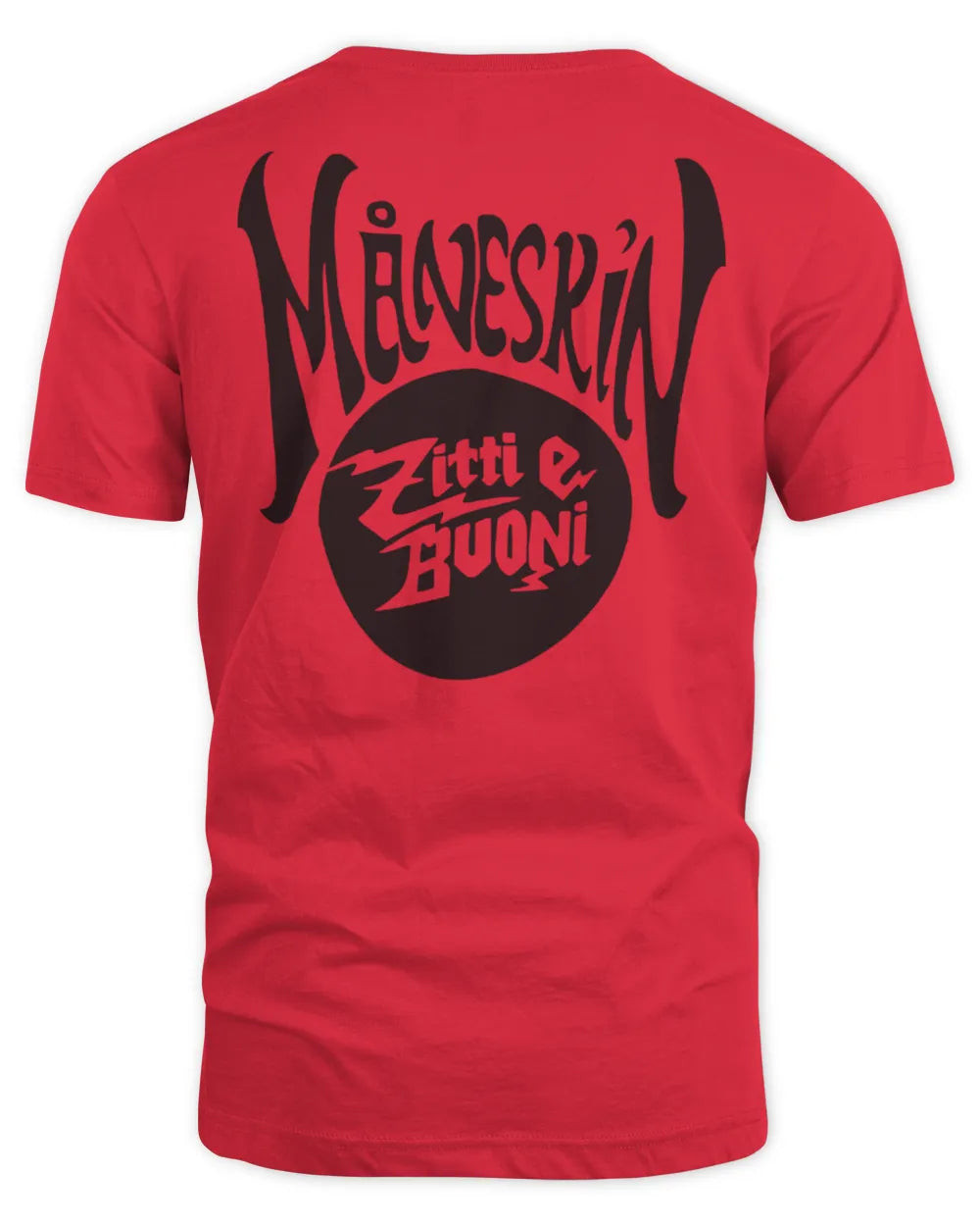 Maneskin Merch Zitti E Buoni Bordeaux Shirt