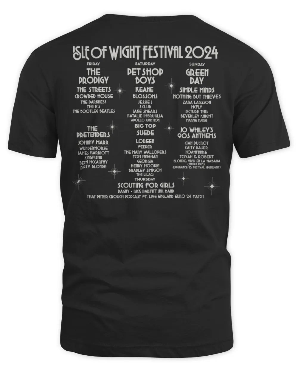 Isle Of Wight Festival Merchandise 2024 Line Up T-shirt