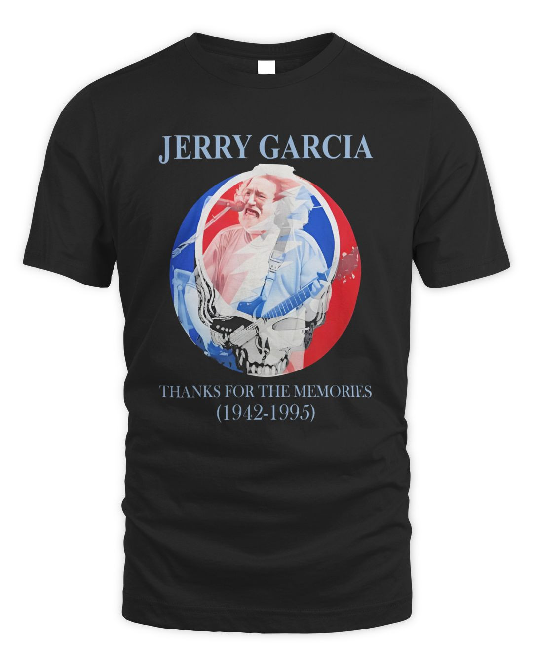 Jerry Garcia Merch Grateful Dead Jerry Garcia 1942-1995 Thanks For The Memories T Shirt