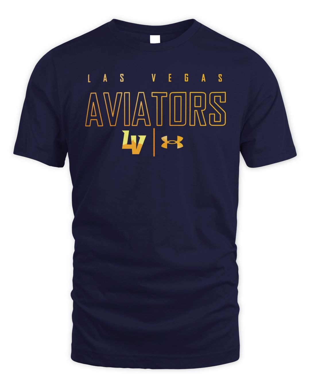 Men's Las Vegas Aviators Under Armour Lva Lv Navy Vent Logo Shirt