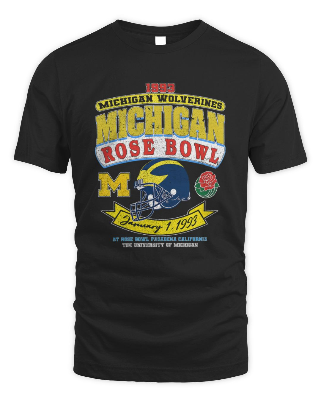 Legends Heavyweight Tees 1993 Michigan Wolverines Rose Bowl Vintage T Shirt