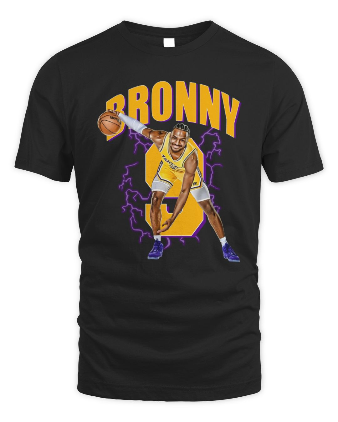 Lakers Basketball Bronny James Tee Goldenknightgfx