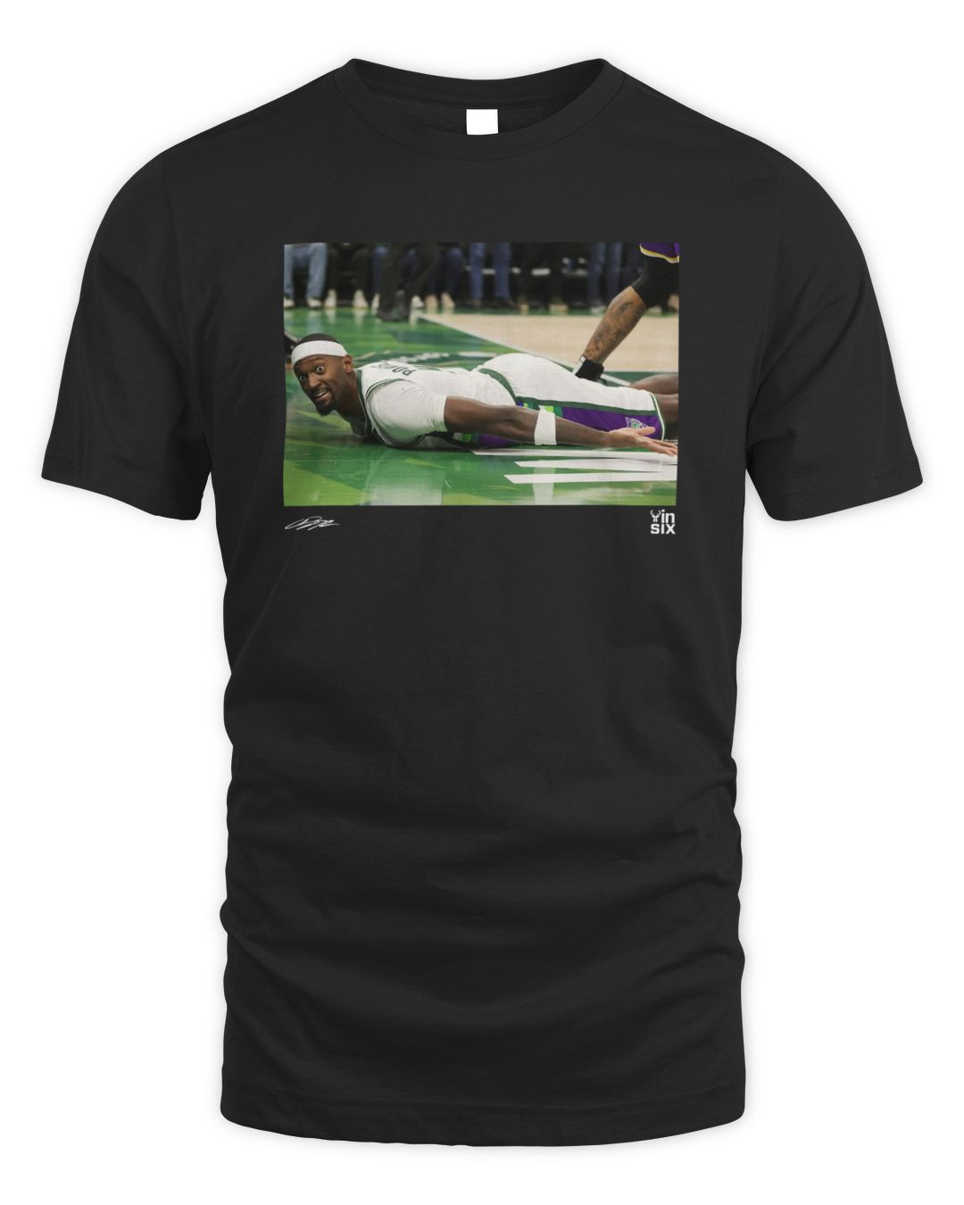 Milwaukee Bucks Merch - In Six Photo Reel Milwaukee Bucks Bobby Portis #1 Shirt Unisex Black