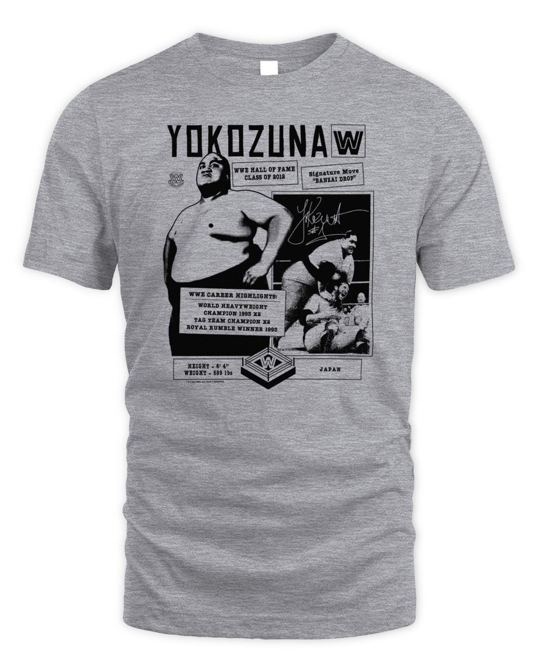 Men's Ripple Junction Heather Gray Yokozuna Fanzine Collage Graphic T-shirt