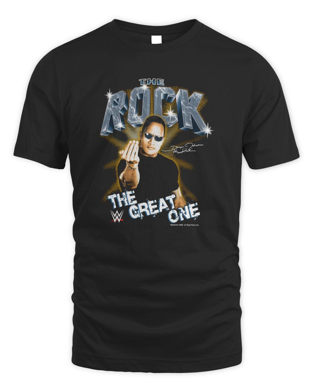Men's Ripple Junction Heather Powder Blue The Rock The Great One Graphic T-shirt