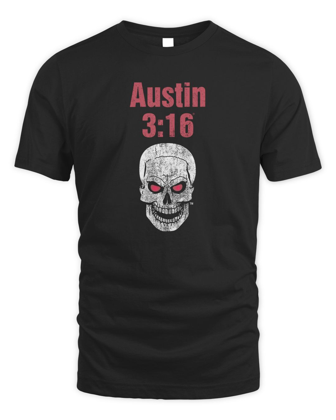 Men's Ripple Junction Heather Charcoal Stone Cold Steve Austin Red Eye Skull T-shirt