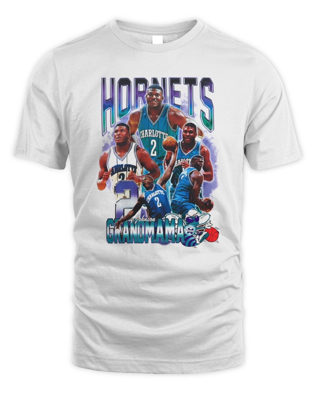 Mitchell & Ness Charlotte Hornets Larry Johnson Tee